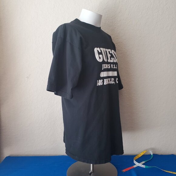 VTG Guess by Georges Marciano Black puffy Logo Tshirt - Picture 6 of 10